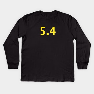 May 4th 5.4 Typography in Yellow Text Kids Long Sleeve T-Shirt